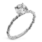 Twist Wedding Set Rings in 18K gold - Simon G. Jewelry