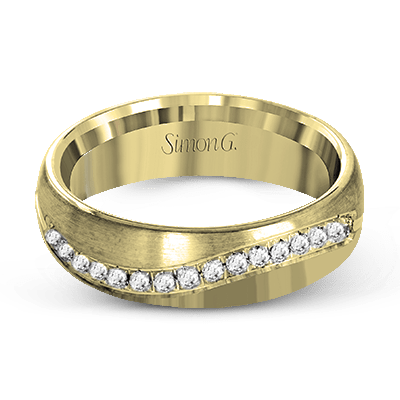 Wedding Band in 18k Gold with Diamonds - Simon G. Jewelry