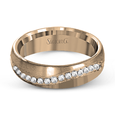 Wedding Band in 18k Gold with Diamonds - Simon G. Jewelry