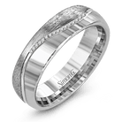 Wedding Band in 18k Gold with Diamonds - Simon G. Jewelry
