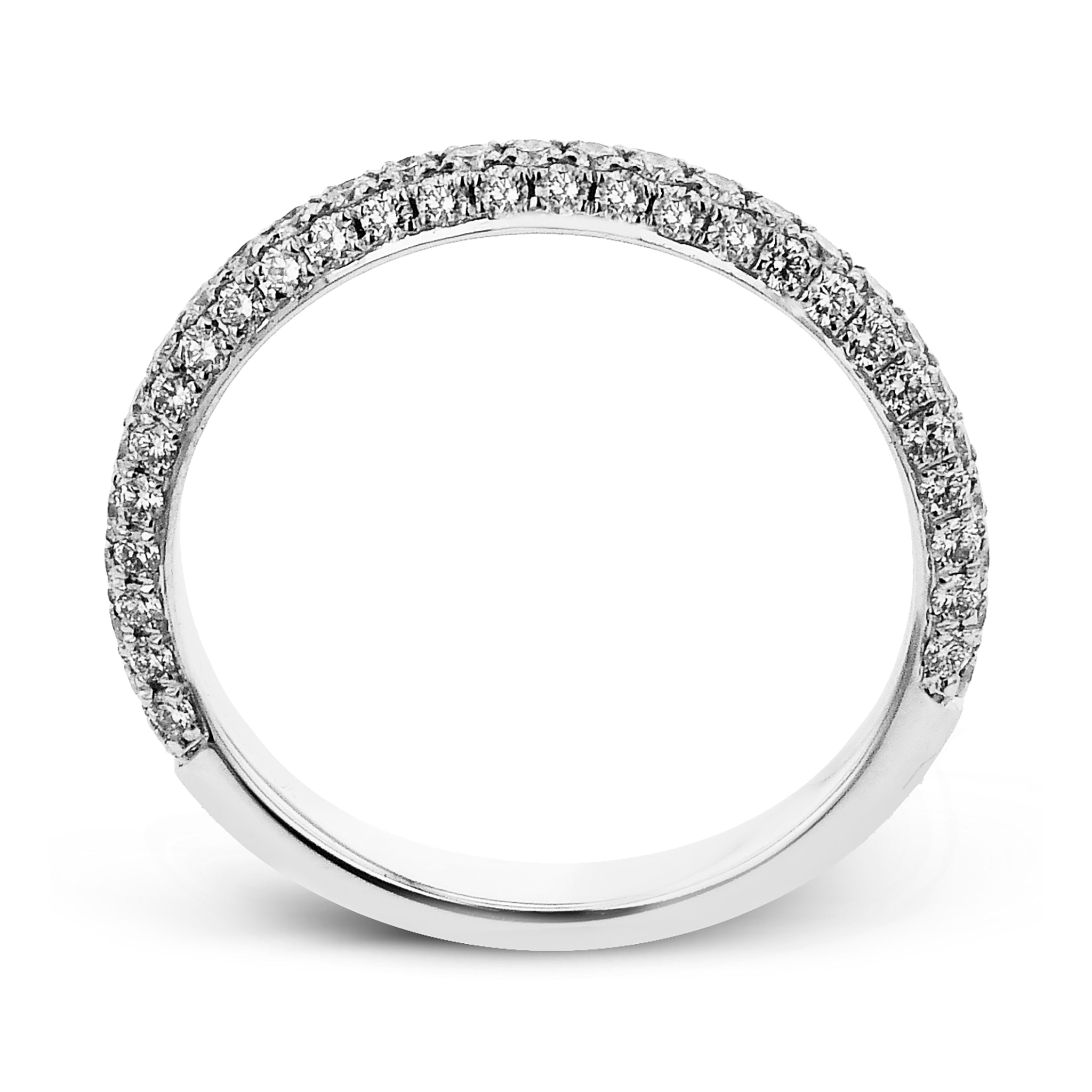 Wedding Band in 18k Gold with Diamonds - Simon G. Jewelry