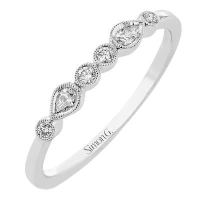 Wedding Band in 18k Gold with Diamonds - Simon G. Jewelry