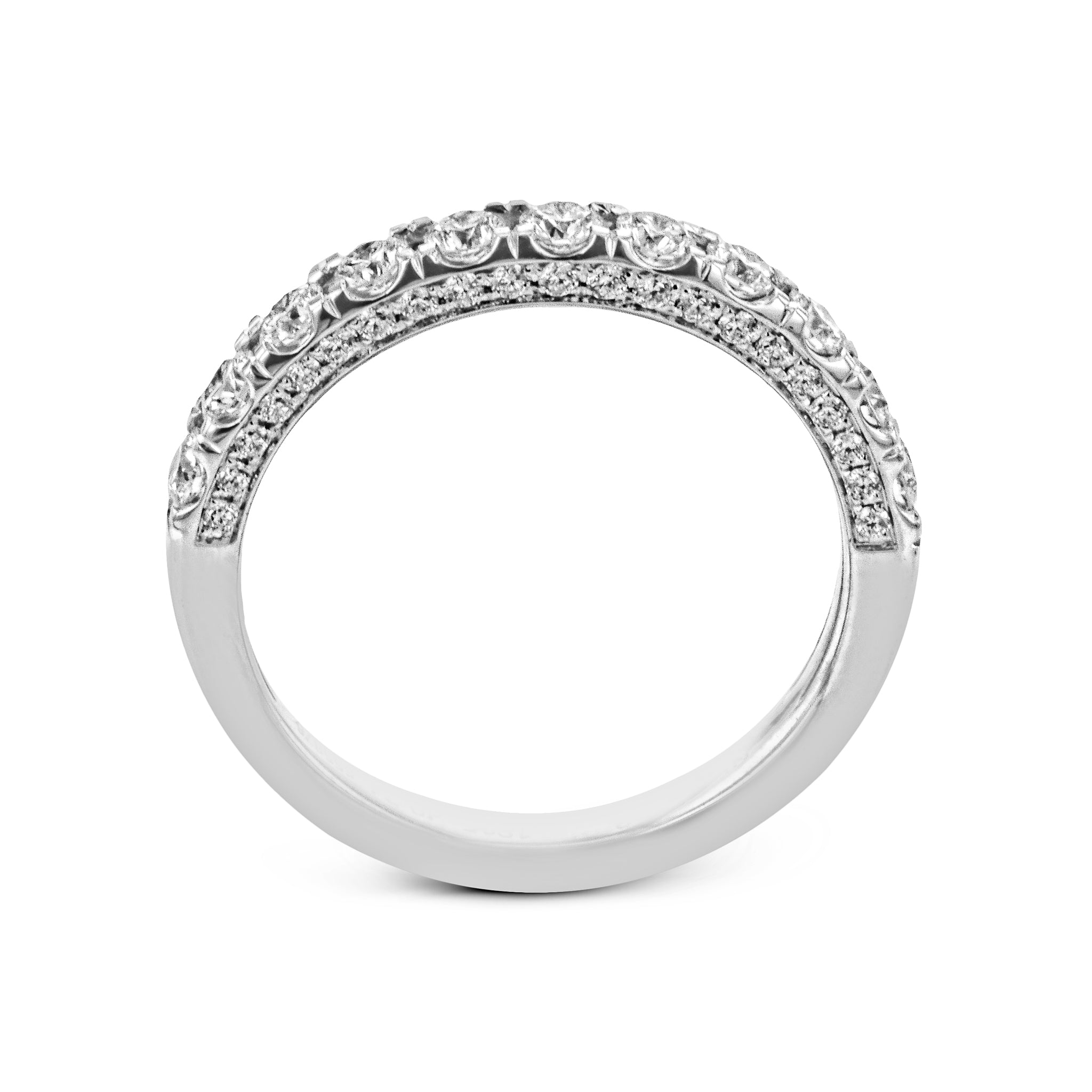 Wedding Band in 18k Gold with Diamonds - Simon G. Jewelry