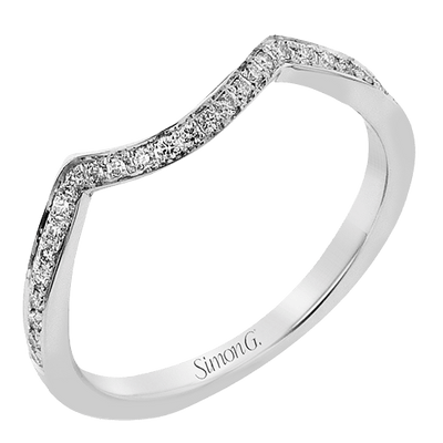 Wedding Band in 18k Gold with Diamonds - Simon G. Jewelry
