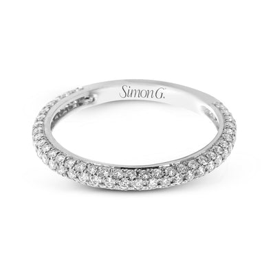 Wedding Band in 18k Gold with Diamonds - Simon G. Jewelry