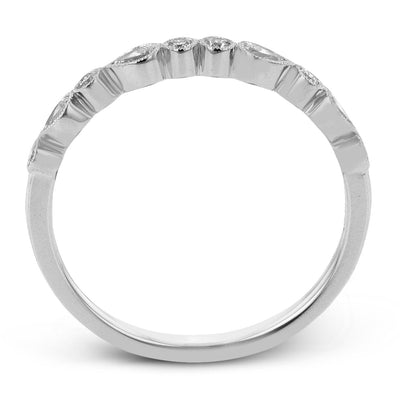 Wedding Band in 18k Gold with Diamonds - Simon G. Jewelry