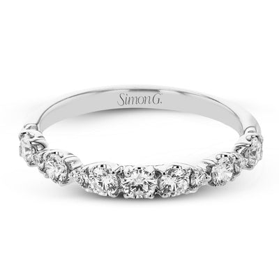 Wedding Band in 18k Gold with Diamonds - Simon G. Jewelry