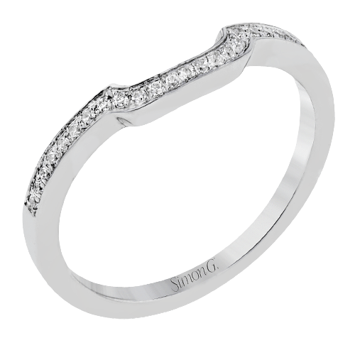 Wedding Band in 18k Gold with Diamonds - Simon G. Jewelry