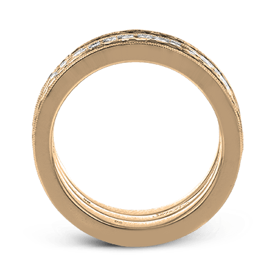 Wedding Band Set In 18k Gold With Diamonds - Simon G. Jewelry