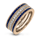 Wedding Band Set In 18k Gold With Diamonds - Simon G. Jewelry