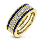 Wedding Band Set In 18k Gold With Diamonds - Simon G. Jewelry