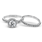 Wedding Set in 18k Gold with Diamonds - Simon G. Jewelry