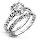 Wedding Set in 18k Gold with Diamonds - Simon G. Jewelry